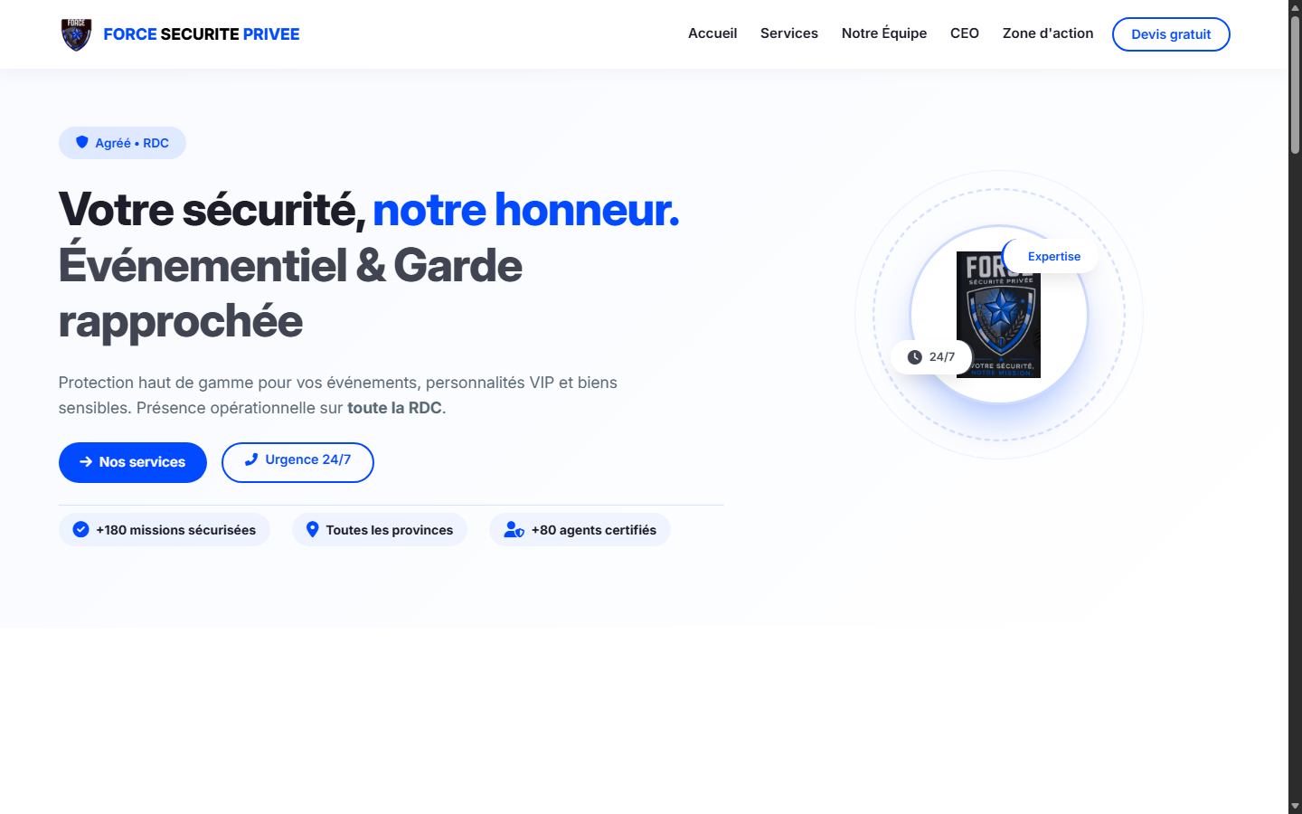 Capture du site Force1